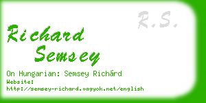 richard semsey business card